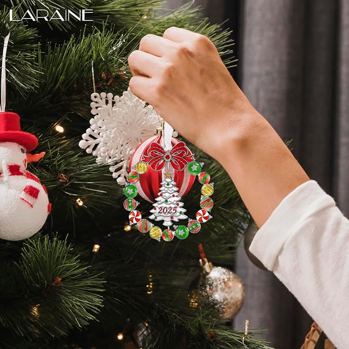 Laraine Christmas Tree Ornaments – 2025 Decorative Rotation Hanging Pendant of Car Charm Holiday Keepsake Gift Home Decor (New Tree (2025))