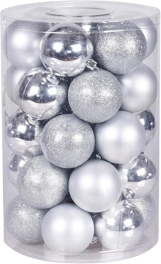 30ct Christmas Ball Ornaments, 2.36" Shatterproof Christmas Tree Decorations, Perfect Hanging Ball for Indoor/Outdoor Holiday Party Decor