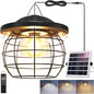 Shed Lighs Solar Powered 3000LM Solar Pendant Light Outdoor, Gazebo Lantern with 2 Motion Sensor Retro Style Metal Frame Solar Lamp with Remote for Canopy Garden Patio Umbrella, 3 Color Temps