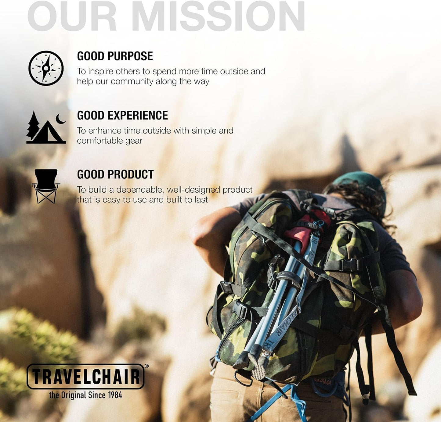 Travel Chair Slacker Tripod Chair for Camping, Lightweight Chair, Adjustable Carry Strap for Easy Transport | Oversized Duck Feet for Improved Stability | Perfect for Outdoor Adventures (Green)