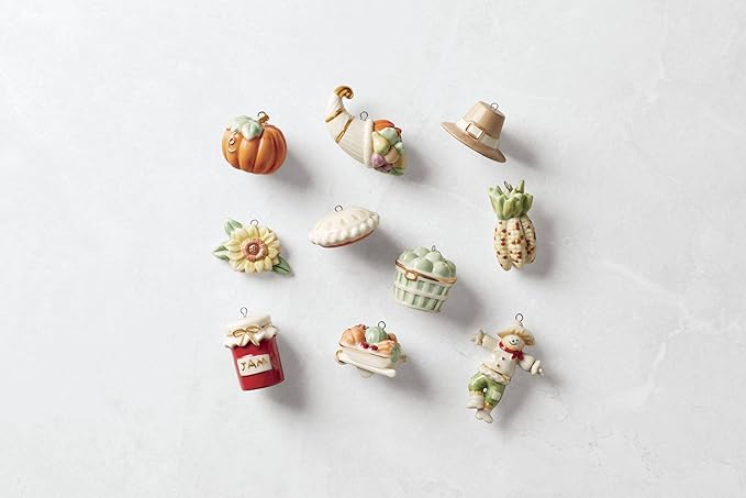 Lenox 879308 Autumn Favorites 10-Piece Ornament Set