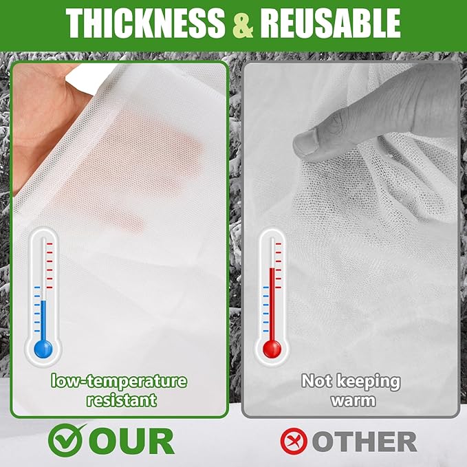 NNG 3PCS Winter Plant Covers Freeze Protection 39.4x39.4Inch Frost Blanket Shrub Covers with Zipper Drawstring Plant Protector Shrub Jacket Winter Tree Cover for Outdoor Plants, Shrub Potted Plants