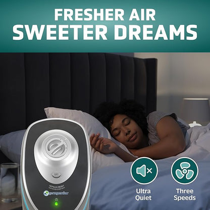 GermGuardian 3-In-1 HEPA Air Purifier for Home, Large Rooms Up To 915 Sq. Ft. with HEPA Air Filter, UV-C Light & Odor Reduction, AC5000E, 28" Tower, Gray