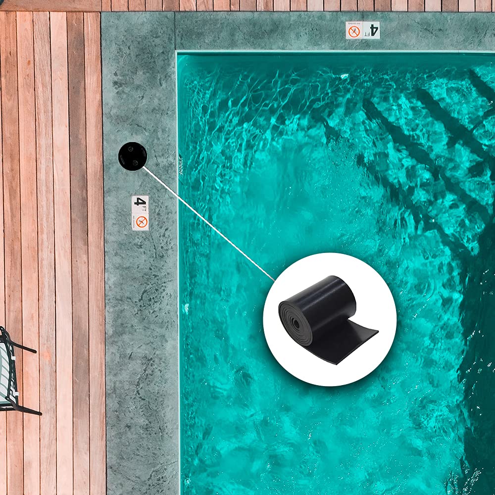 DOBTIM Neoprene Rubber Roll 1/8 (.125)" Thick X 5" Wide X 10' Long, Solid Rubber Strips Use for Gaskets DIY Material, Supports, Leveling, Sealing, Bumpers, Protection, Abrasion, Flooring, Black