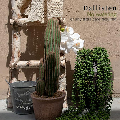 6 Pcs Artificial Succulents Hanging Plants, Fake String of Pearls Greenery Plants, Decoration for Wall, Home, Backdrop, Garden, Indoor and Outdoor