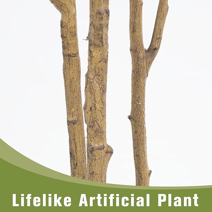 Artificial Fake Olive Tree 7FT Tall 1Pack with White Planter Faux Silk Olive Tree for Home Living Room Office Decor Faux Artificial Plants Indoor with Fruit & Free Moss