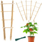 Bamboo Trellis 16" Ladder Vertical Gardening Plant Trellis for Climbing Plants Orchid Monstera and Indoor Potted Plants-6 Pack