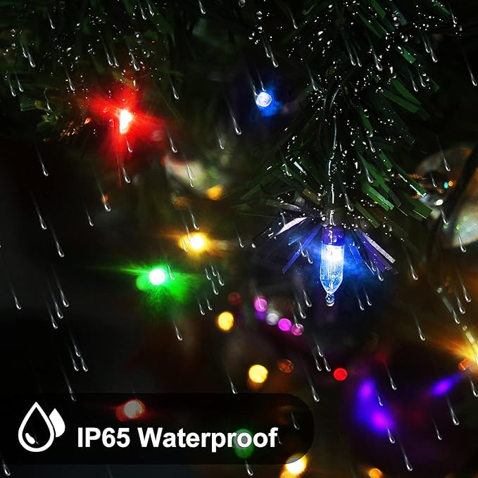 Christmas Light, 33ft 100 LED Outdoor String Light with Timer & 8 Modes, 3AA Battery Operated Waterproof String Light for Outdoor and Indoor Décor – Multicolor