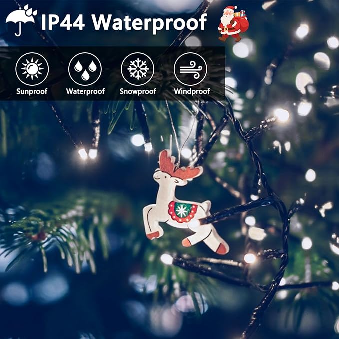 75FT 1500 LED Cluster Christmas Lights, Christmas Tree Lights Outdoor Indoor with 8 Modes & Timer & Remote, Firecrackers String Lights Waterproof for Garland Party Xmas Decorations, Cool White