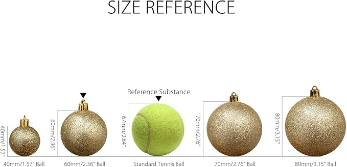 Sea Team Shatterproof Clear Plastic Christmas Ball Ornaments Decorative Xmas Balls Baubles Set with Stuffed Delicate Decorations (60mm/2.36 inch 30-Pack, Babyblue)