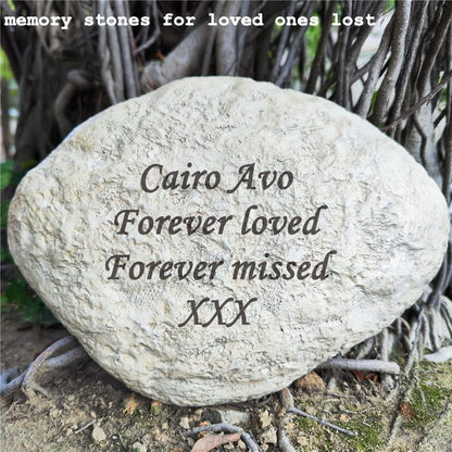 Personalized Decorative Garden Stones Engraved with Any Message, Indoor or Outdoor Welcome Stones Memorial Stones Cemetery Decorations for Housewarming,Memorial Gifts Special Day Gifts,11"X8"