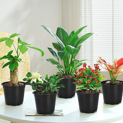 120 Pack 4 Inch Nursery Pots for Plants, Plastic Seeds Starter Pots with Drainage Holes, Small Plastic Plant Pots for Succulents Seedling Cutting Transplanting