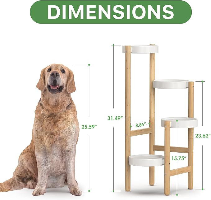 Wisuce Bamboo Plant Stands Indoor, 4 Tiered Tall Corner Plant Stand Holder Multiple Shelf Flower Tables for Garden Indoor Home (4 Tier -2)
