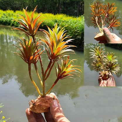 Woyrise Reptile Artificial Plants Terrarium Decor, Fake Desert Plants Bearded Dragon Tank Decorations Accessories fit Crested Gecko Leopard Lizard Chameleon Ball Python Snake Frog - Tillandsia