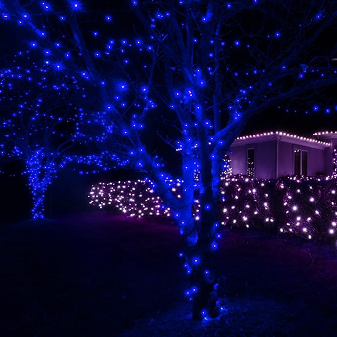 Uptotop Christmas Mini String Lights, 20 FT 100 Count Connectable Waterproof Plug in Christmas Decorations for Indoor Outdoor Garden Yard Patio Party Decor (Blue)