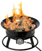Flame King Smokeless Propane Fire Pit, 19-inch Portable Firebowl, 58K BTU with Self Igniter, Cover, & Carry Straps for RV, Camping, & Outdoor Living