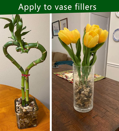 Voulosimi River Rock Stones, Natural Decorative Polished Mixed Pebbles Gravel,Outdoor Decorative Stones for Plant Aquariums, Landscaping, Vase Fillers (8 LB, Mixed Colors)