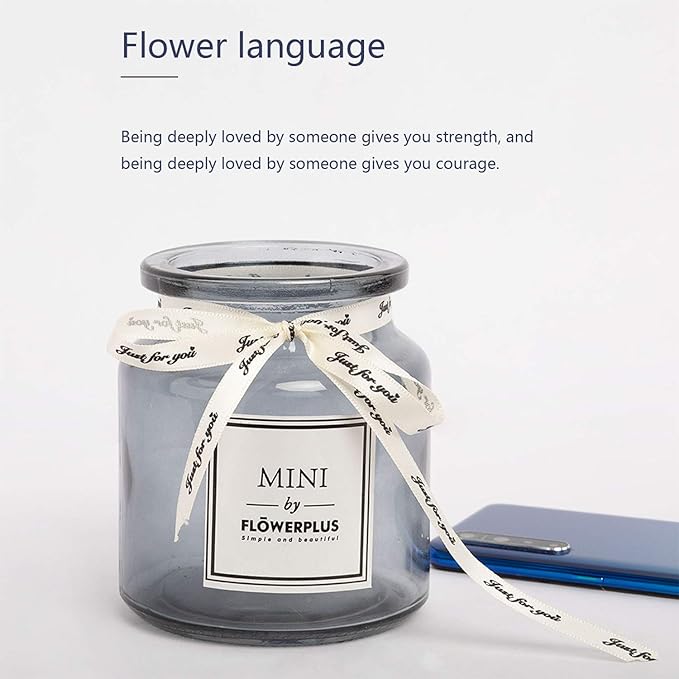 Artificial Flowers with Vase, Hydrangea Hand Bouquet and vase, Ins Style Artificial Flower Set, Suitable for Living Room, Dining Table, Office, Wedding, Hotel Banquet Home Decoration. (Blue)