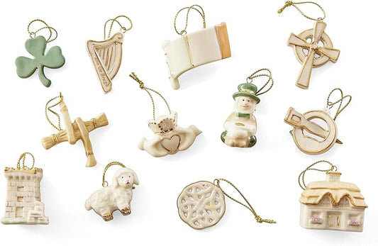 Lenox 819668 Luck of the Irish 12-Piece Ornament Set, St. Patricks Day