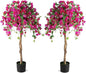 SAFEPLUS 4.5FT Bougainvillea Artificial Tree, Tall Fake Floor Plant for Indoor Outdoor Décor