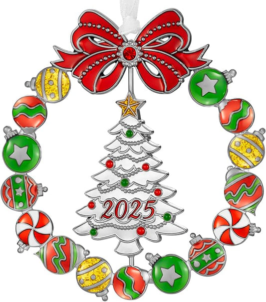 Laraine Christmas Tree Ornaments – 2025 Decorative Rotation Hanging Pendant of Car Charm Holiday Keepsake Gift Home Decor (New Tree (2025))