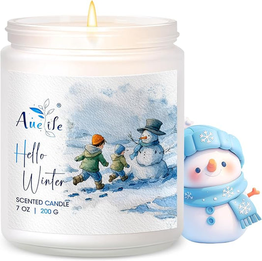 Hello Winter Candle - Soy Scented for Christmas, Home & Gifts