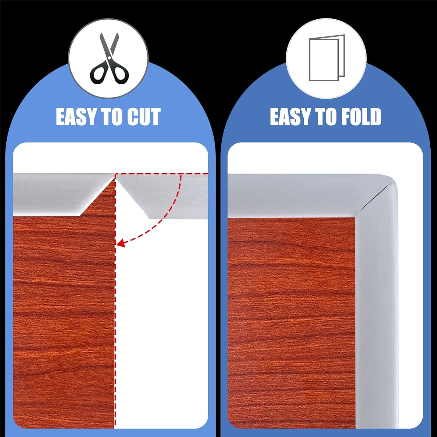 Rubber Edge Trim, Flexible Self Adhesive U Shaped Peel and Stick Edge Banding, 1-3/8"(35mm) U Channel Protector for Door Sides, Edge Guards for Woods, Furniture, 20Ft, Grey Color