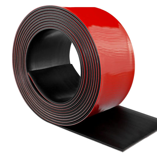 Neoprene Rubber Strips Self Adhesive Solid Rubber Sheets, Rolls & Strips for DIY Gaskets Crafts Pads Seals Warehouse Flooring Neoprene Sheet with Adhesive Backing (6" Wide x 1/8" Thick x 20' Long)