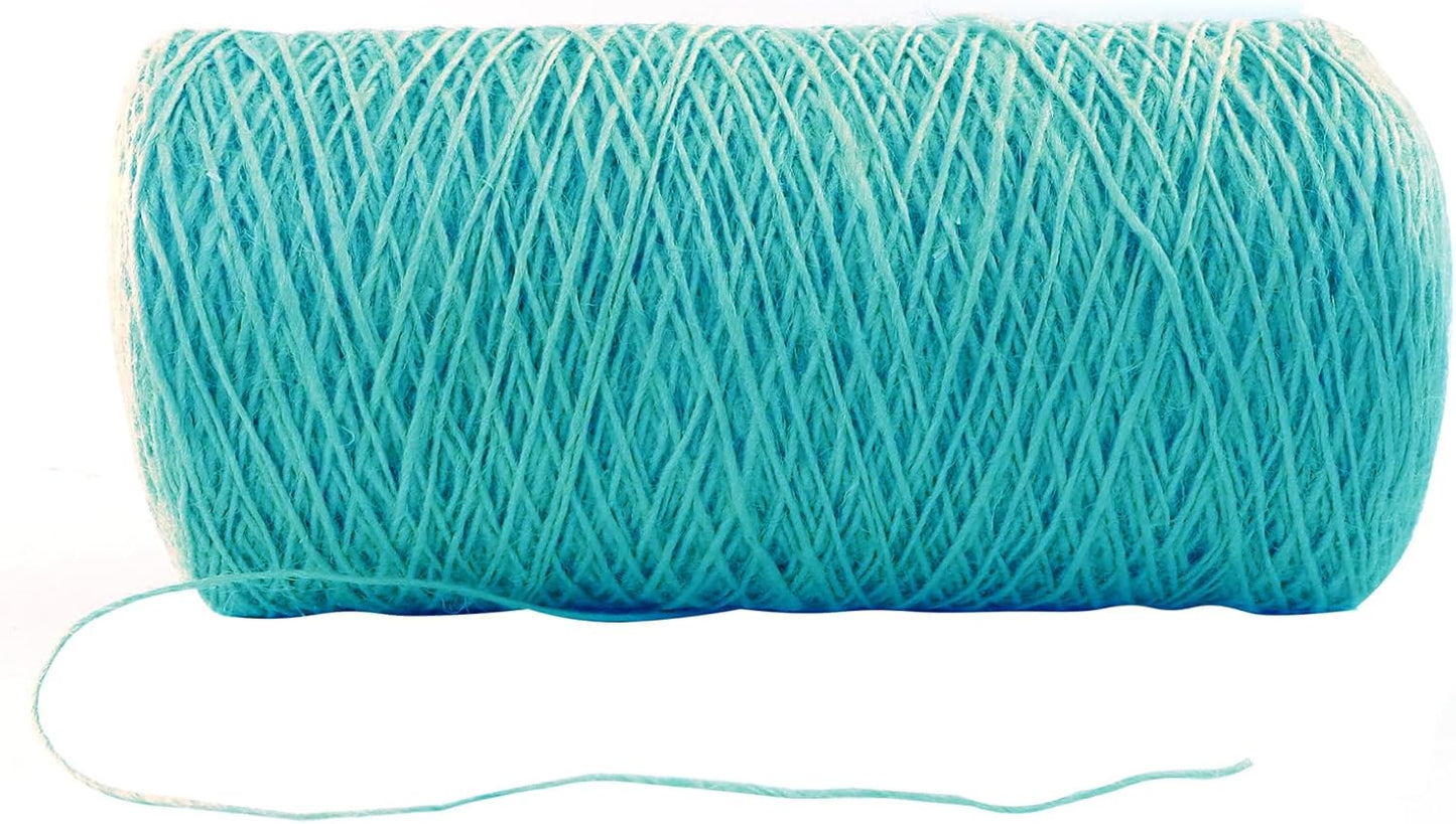 1mm x 1000 Feet Blue Jute Rope, Twine for Gardening Tomato Climbing Plant Tie Floristry Crafts Gift Wrapping Packing Decor