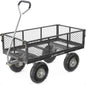 Gorilla Carts Steel Utility Cart, 4 Cu Ft Bed, 800 lb Load Capacity, Black – Heavy-Duty Outdoor Hauling Wagon with Removable Side Panels for Yard, Lawn, Garden or Landscaping
