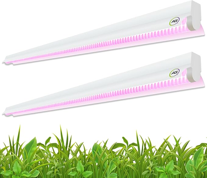 Active Grow Integrated Strip T5 4FT LED Grow Light - T5 Grow Lights for Indoor Plants, Flowers, Fruit, Veg, Bloom & Tropical Plants - 22W - Red Bloom Pro Full Spectrum - Linkable - 120-277V - 2-Pack