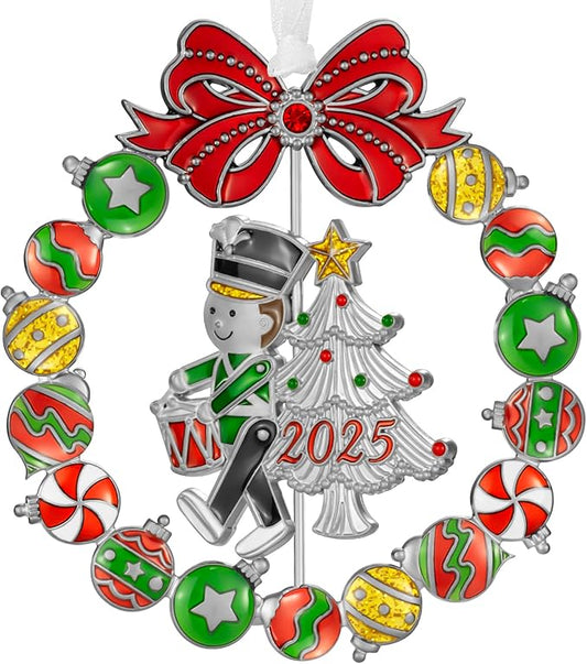 Laraine Christmas Tree Ornaments – 2025 Decorative Rotation Hanging Pendant of Car Charm Holiday Keepsake Gift Home Decor (Drummer Boy (2025))