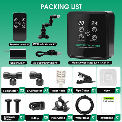 Reptile Mister Humidifier Reptile Mister System with Timer – Auto Terrarium Misting System for Chameleons, Snakes, Frogs, Lizards & Turtles