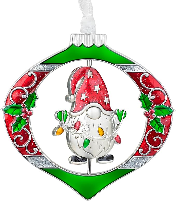 Laraine Christmas Tree Ornaments – 2025 Decorative Rotation Hanging Pendant of Car Charm Holiday Keepsake Gift Home Decor (Gnome (2025))
