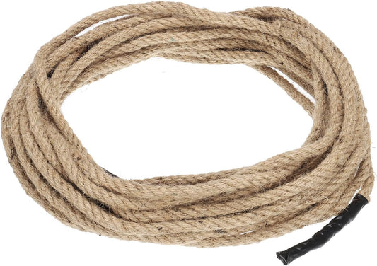 PATIKIL 3/8" x 50 ft Twisted Manila Rope Jute Ropes Natural Thick Jute Twine Burlap for Docks Railings Bundling Craft Tug of War Decorating