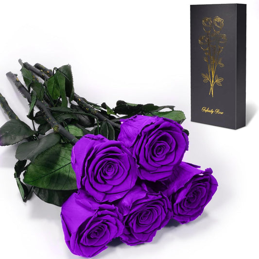 Yamonic Preserved Flowers Rose for Mom Grandma, Mom Birthday Rose Gifts for Mother, Real Flower Rose for Women, Her, Wife, Girlfriend Gifts on Valentine's Day, Mothers Day,Anniversary