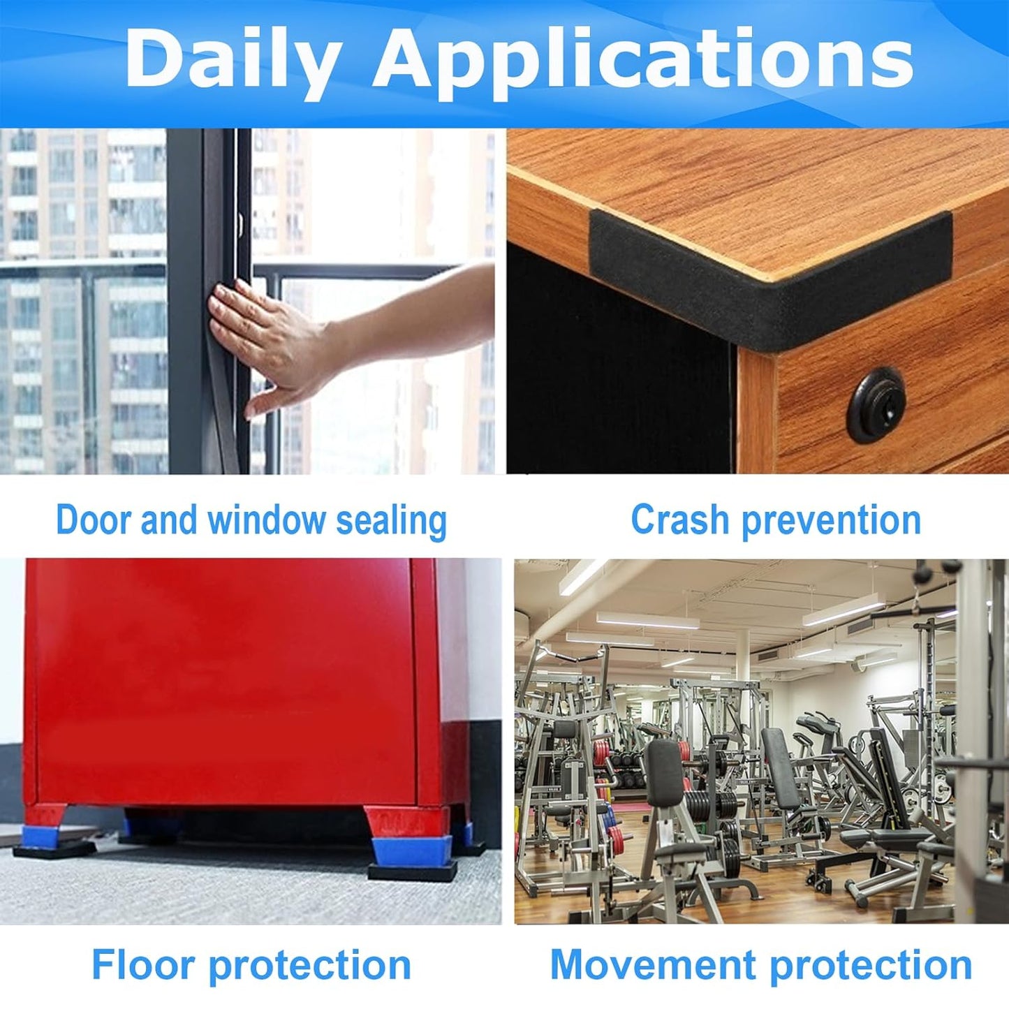 Solid Rubber Sheets,Rolls & Strips 1/4 (.25)" Thick X 2" Wide X 10'Long, Solid Rubber Strips for DIY Gaskets Crafts Pads Sealing Abrasion Supports Flooring Protection Warehouse