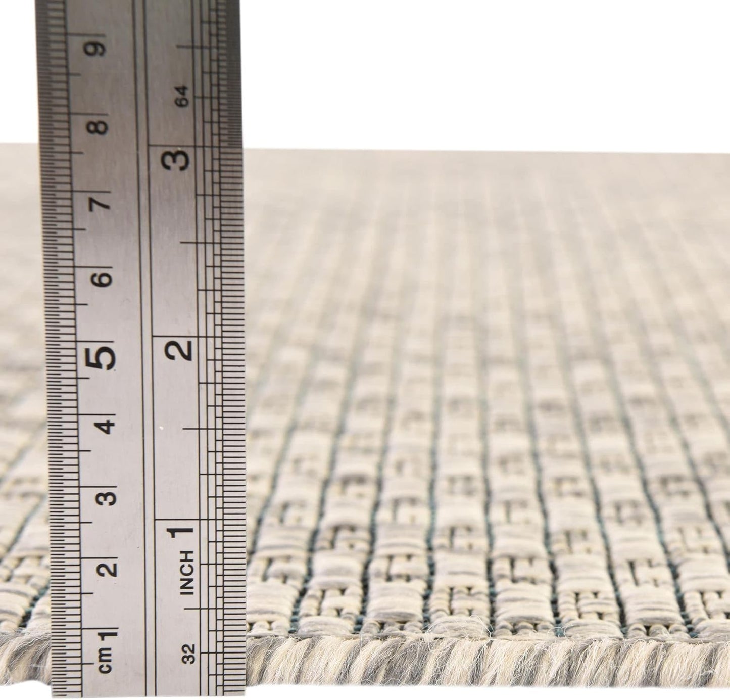 Unique Loom Collection Casual Transitional Solid Heathered Indoor/Outdoor Flatweave Area Rug (13' Square, Light Gray/Ivory)