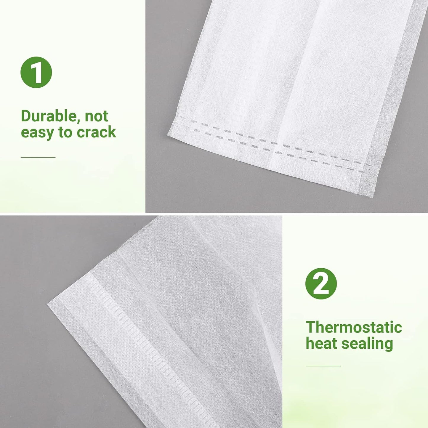 GREANER 200PCS Biodegradable Nursery Bags, 6.3"x7.8" Thickened Non-Woven Fabric Plant Seeding Grow Bags, Planting Seed Starting Pots Pouches for Flower Vegetable, Home or Outdoor Garden Supply