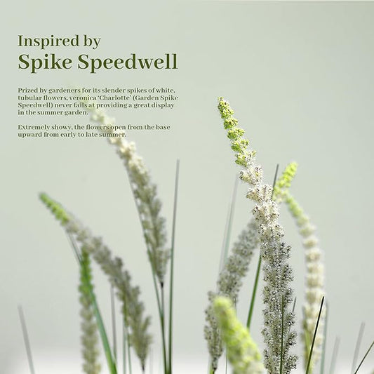 KOL 59in 2-Pack Artificial Veronica Spiked Speedwell Grass Plant, 5ft Faux Veronica Spicata Flower, Tall Fake Horsetail Grasses for Home Office Garden Wedding Decor, Indoor Outdoor, Yellow