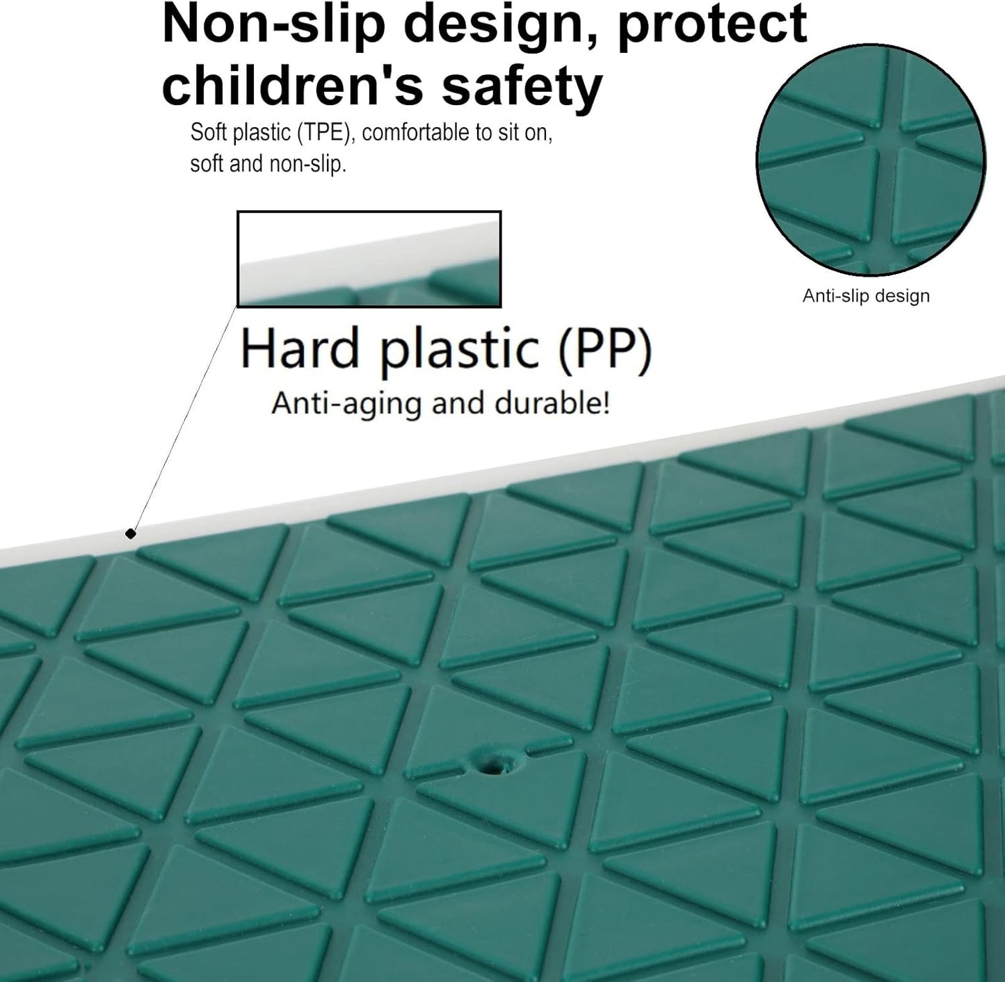 Swing Seat Heavy Duty, Non Slip Tree Swing Set Playground Swing Set Accessories for Kid Indoor Outdoor Backyard,Green