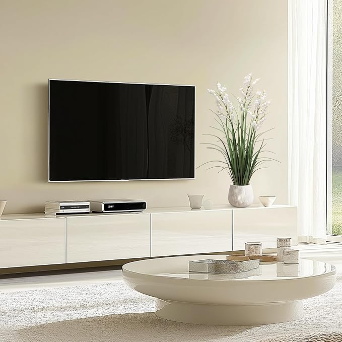 Fake Plants Home Decor Fake Flowers Artificial Plants Outdoor Tall Grass Plant Artificial Pampas Grass Decor Artificial Plants Indoor Fake Grass Living Room Decor Artificial Grass 36“2PCS White