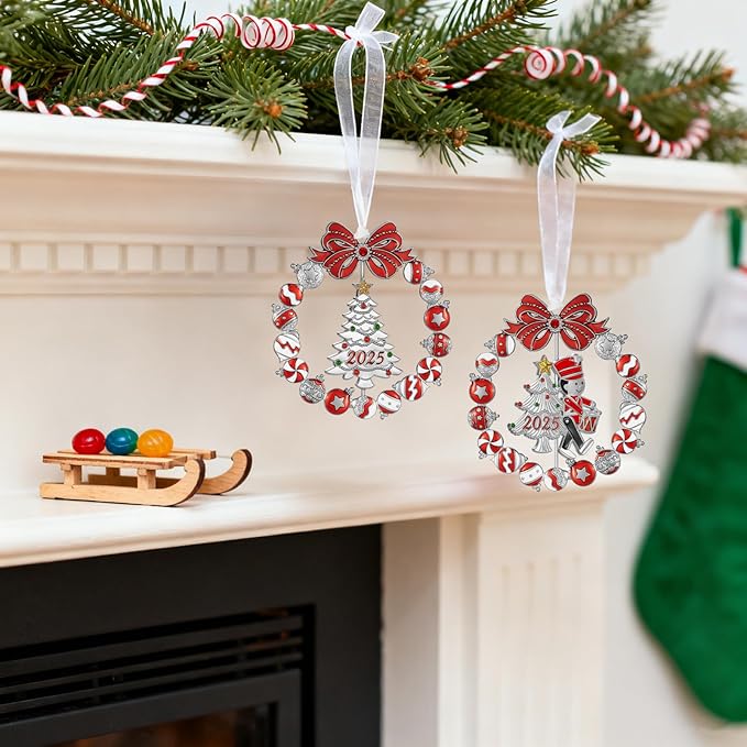 Laraine Christmas Tree Ornaments – 2 Pack - Decorative Rotation Hanging Pendant of Car Charm Holiday Keepsake Gift Home Decor (2 Pieces Set (2025))