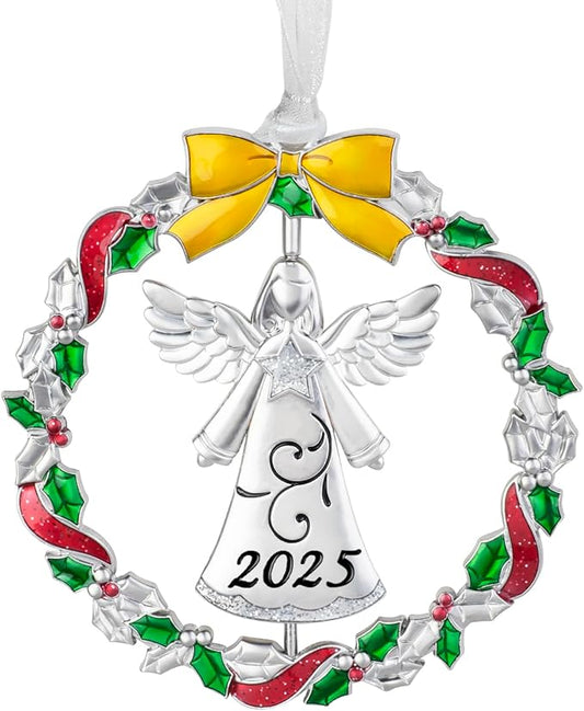Laraine Christmas Tree Ornaments – 2025 Decorative Rotation Hanging Pendant of Car Charm Holiday Keepsake Gift Home Decor (Angel (2025))