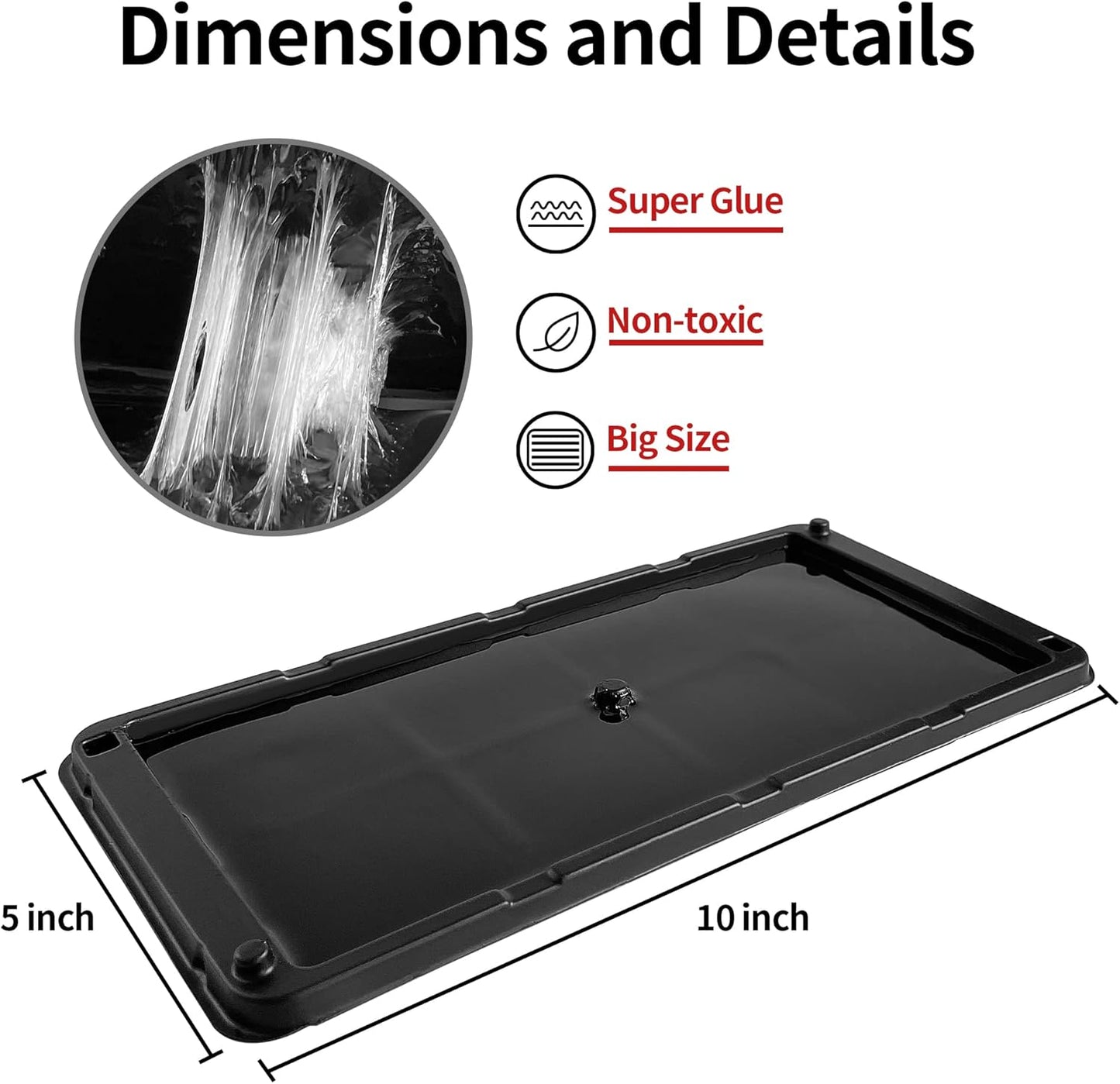 LULUCATCH Super Glue Traps 48 Pack for Mice & Snakes, Larger, Heavier Sticky Traps with Non-Toxic Glue. Sticky Mouse Traps Indoor, Easy to Set, Pet Safe Pest Control