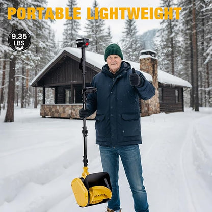 Cordless Snow Shovel, 21V 15-Inch Electric Snow Blower Shovel 4.0Ah Battery & Charger Included, 25FT Throw Distance, Lightweight Snow Thrower for Driveway, Steps, Patio, Sidewalk