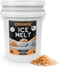 Peach Country Orange Ice Melt Pet Friendlier Eco-Friendly De-Icer, Fast-Acting Granules for Driveways, Walkways & Entryways, 20 lb Pail