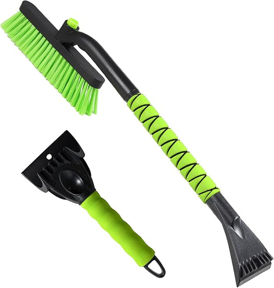25" Snow Brush & Ice Scraper for Car Windshield, Detachable Snow Scrapers with Foam Grip for Cars, Trucks, SUVs