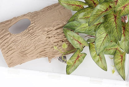 Reptile Fake Plants for Terrarium Decor, Snake Tank Accessories for Leopard Gecko Ball Python Bearded Dragon Crested Gecko Tortoise Frog Lizard Spider - Fake Arrowhead Plants