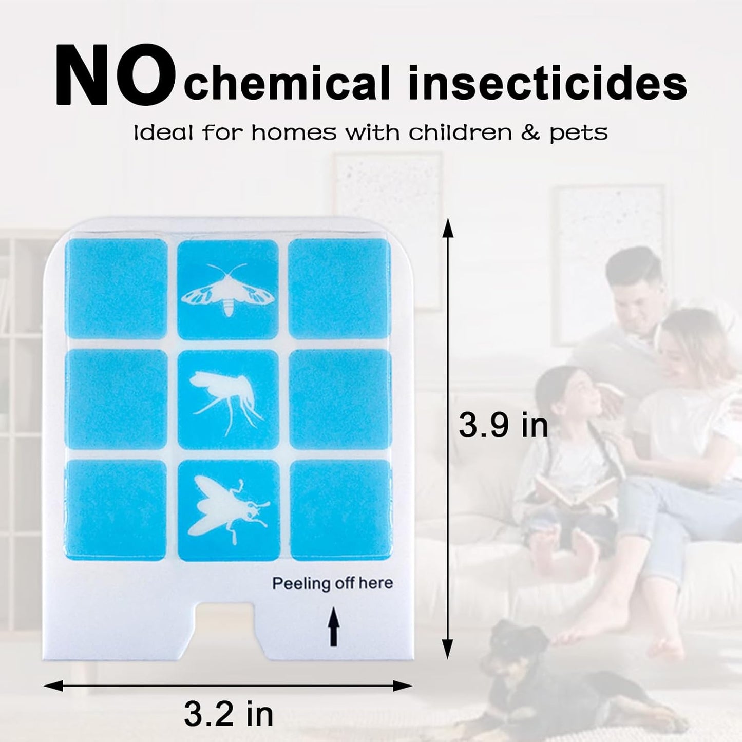 20 Pcs Refill Glue Cards Compatible with Safer Home SH502, SH503 Indoor Fly DT3005W Plug-in Bug Light for Flies, Fruit Flies, Moths, Gnats, and Other Flying Insects